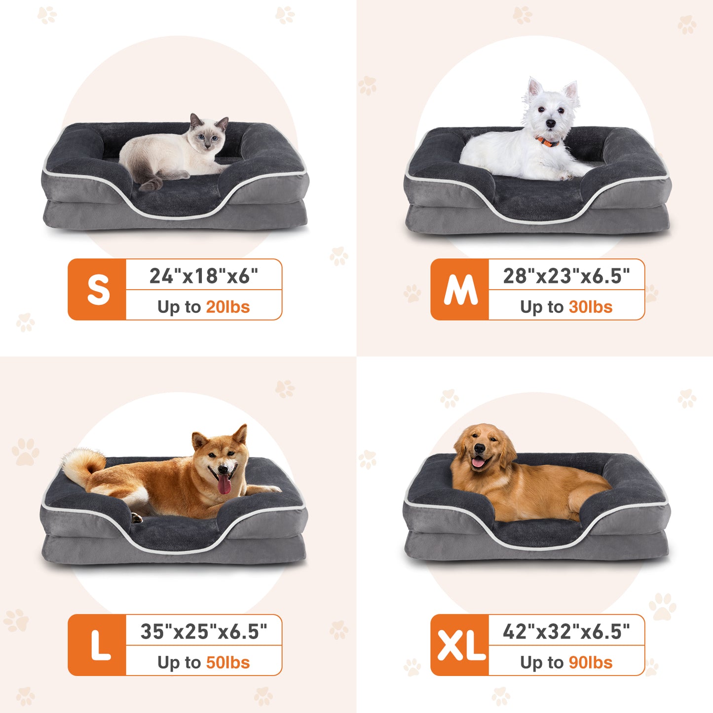 Memory Foam Pet Bed Small